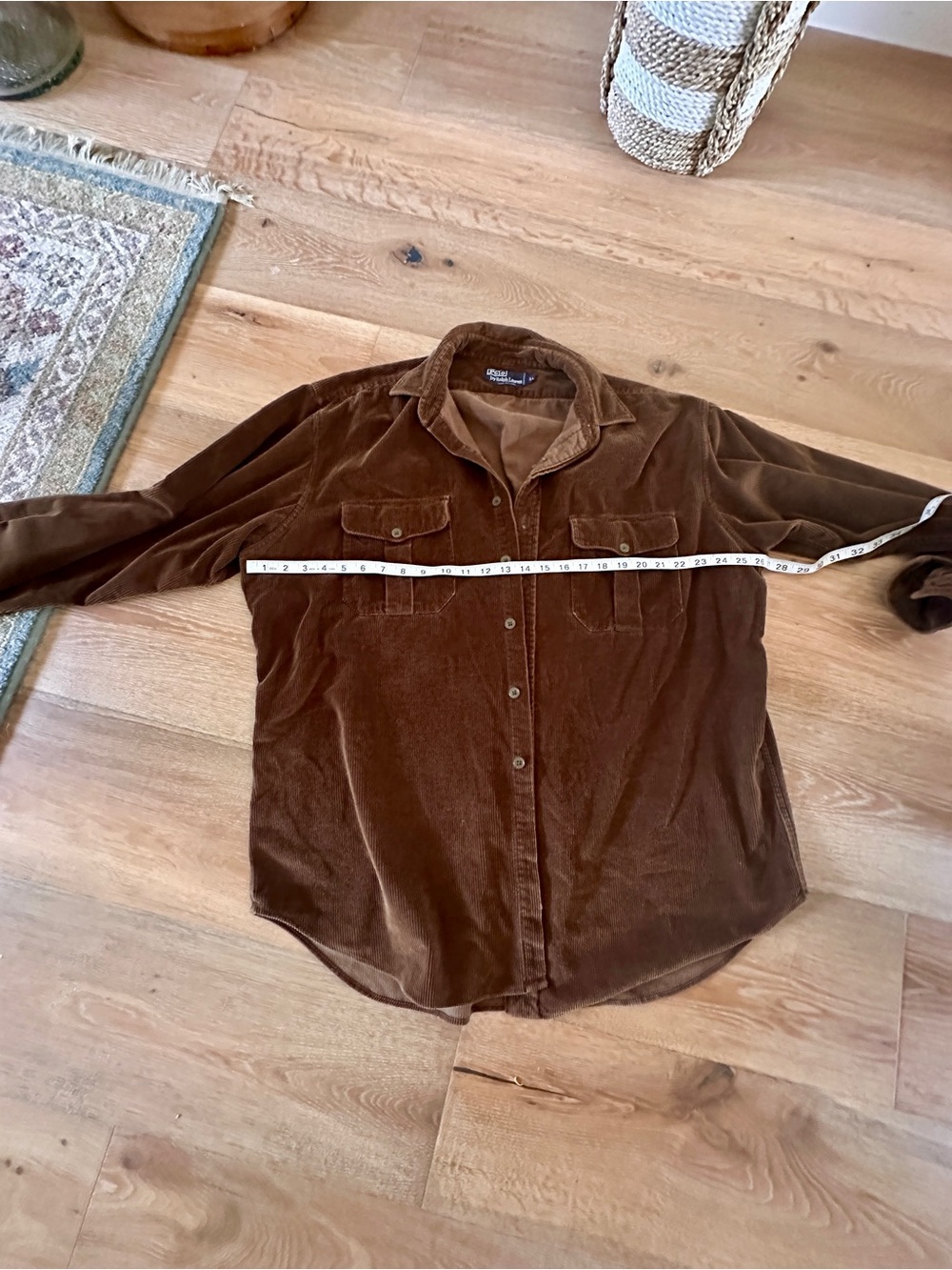 Vintage 90s Polo Ralph Lauren Heavy Corduroy Overshirt - Picture 8 of 9